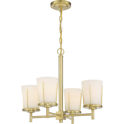 Serene 4 Light 19.5 inch Natural Brass Chandelier Ceiling Light
