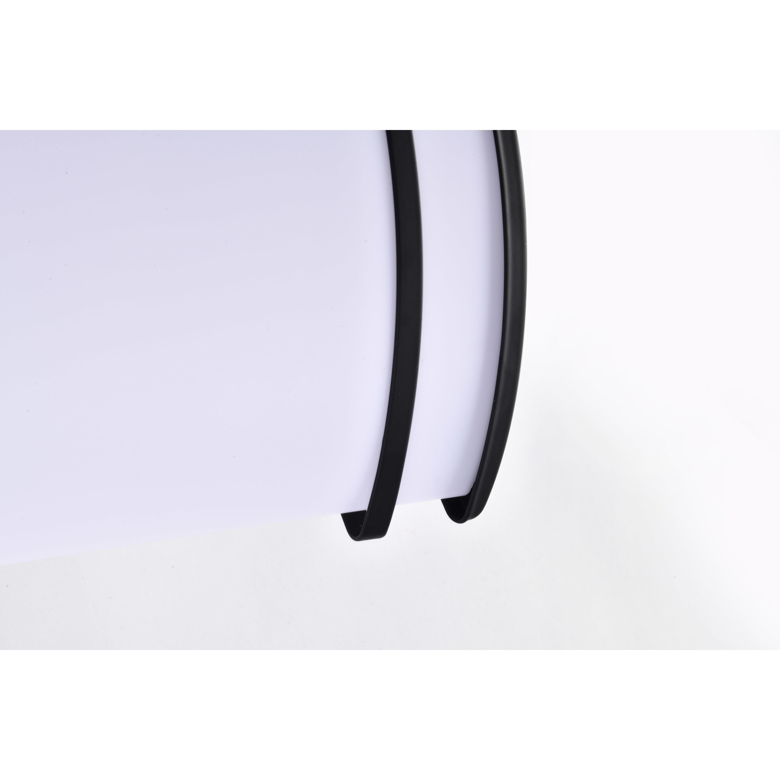 Glamour LED 12 inch Matte Black Linear Flush Mount Ceiling Light