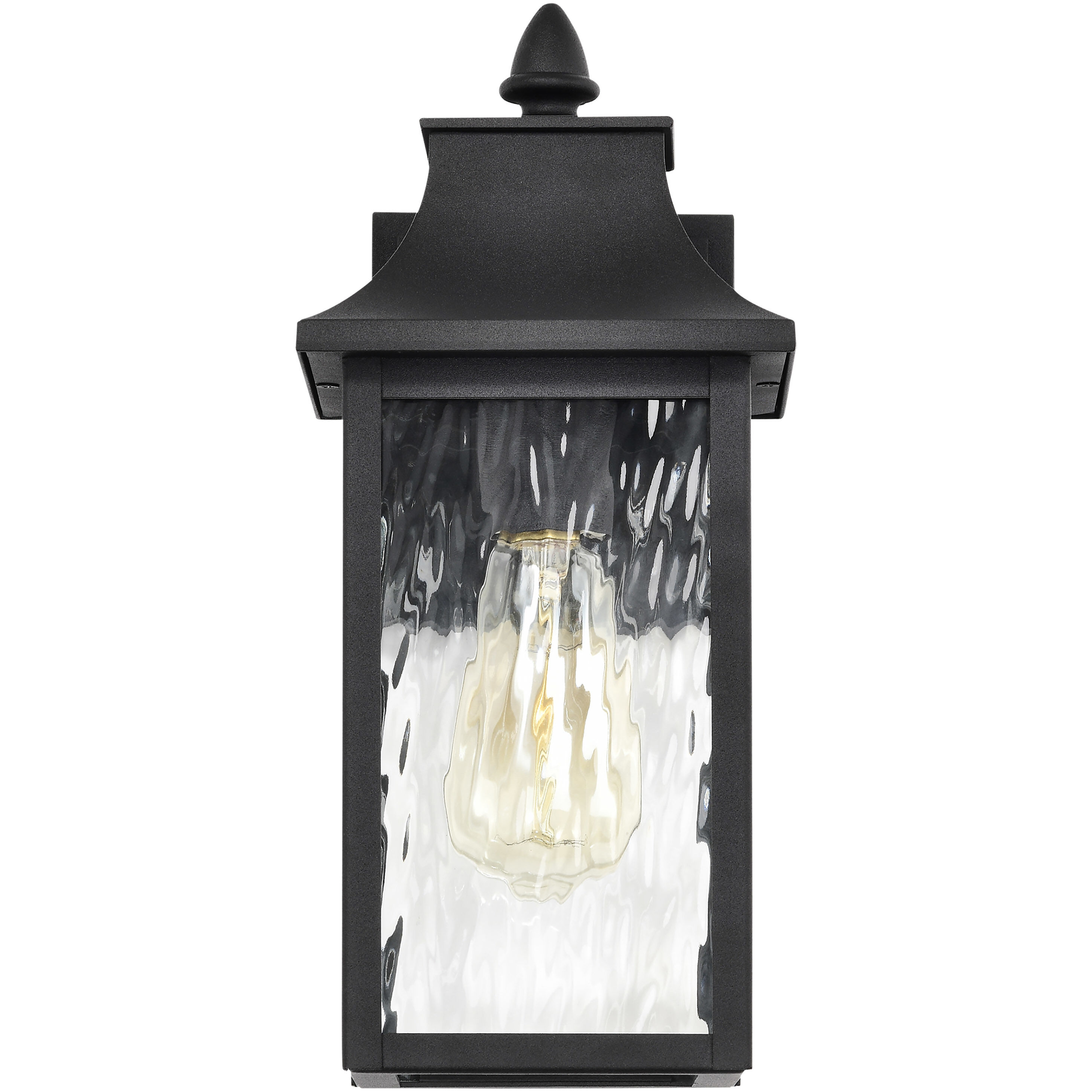 Austen 13 inch Matte Black Outdoor Wall Lantern, Small