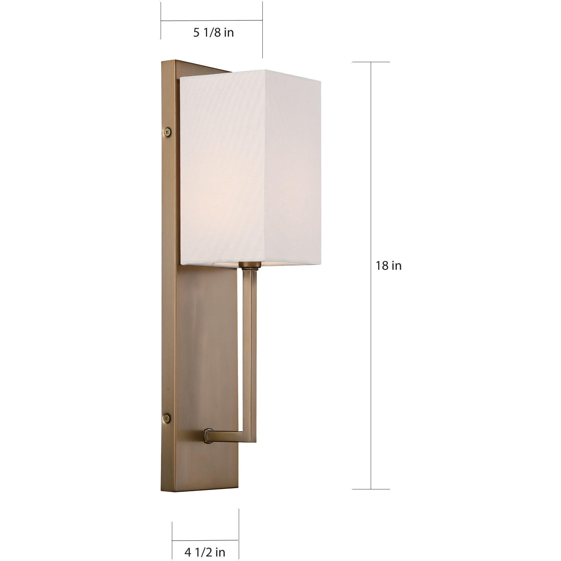 Vesey 1 Light 5 inch Burnished Brass and White Wall Sconce Wall Light