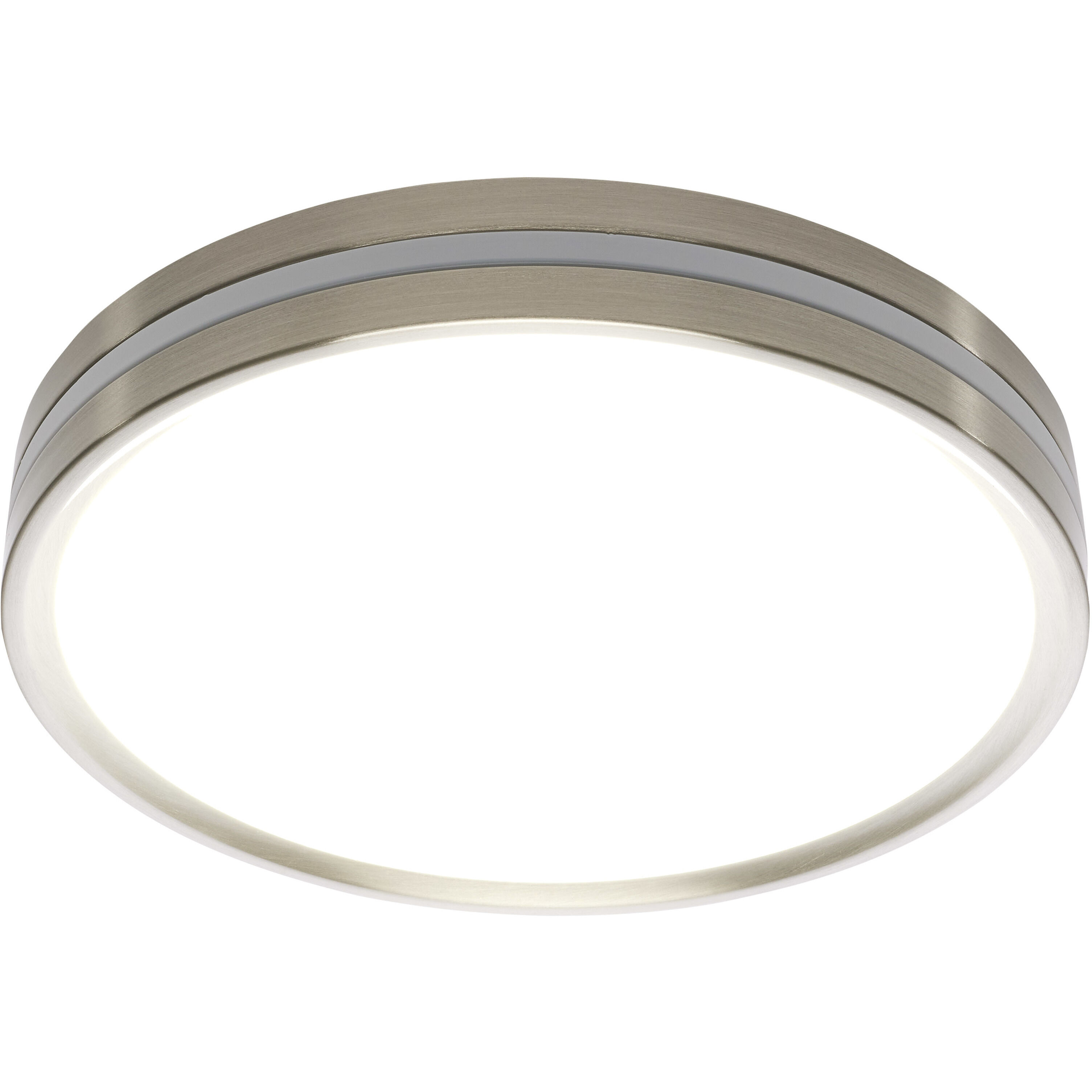 Brentwood LED 11.42 inch Brushed Nickel Flush Mount with Night Light Ceiling Light