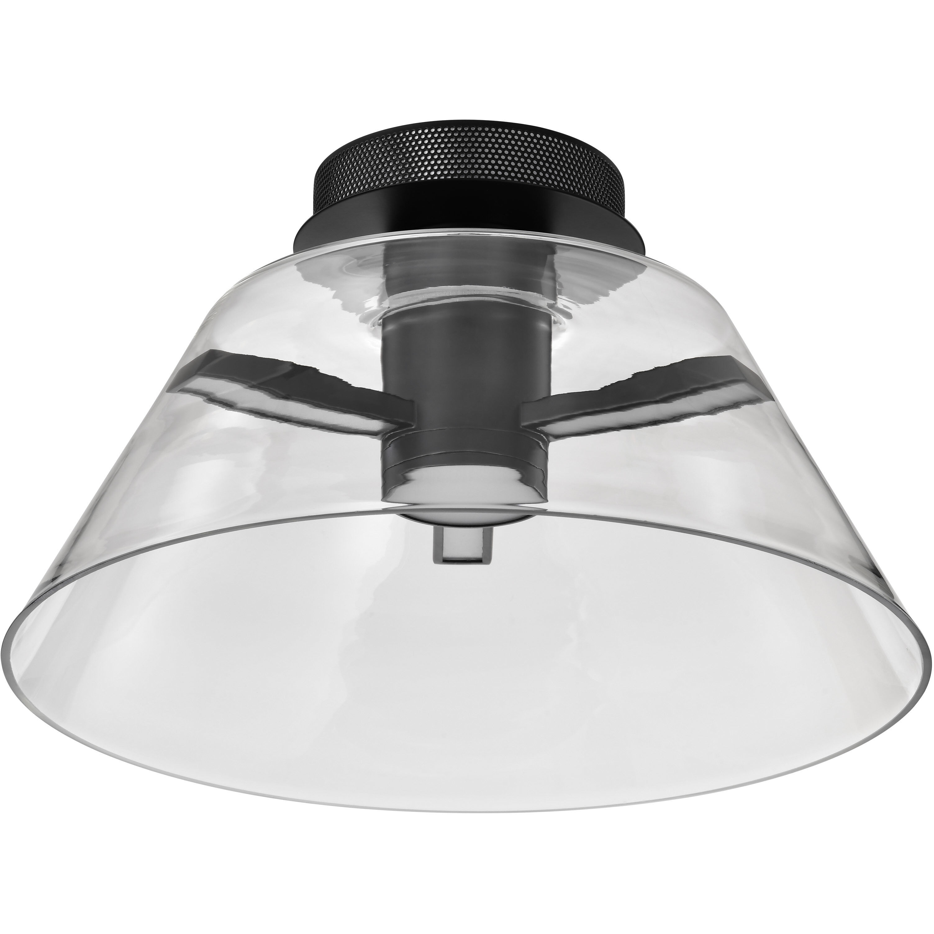 Edmond LED 17 inch Matte Black Semi Flush Mount Ceiling Light