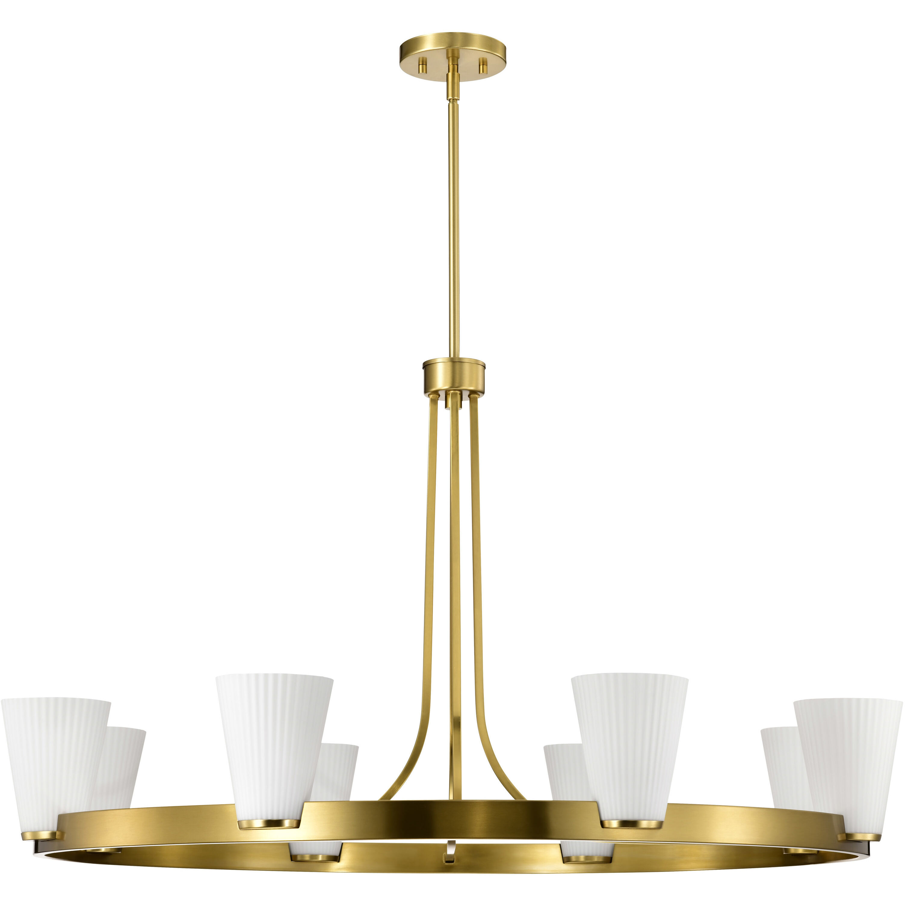 Royale 40 inch Burnished Brass Chandelier Ceiling Light