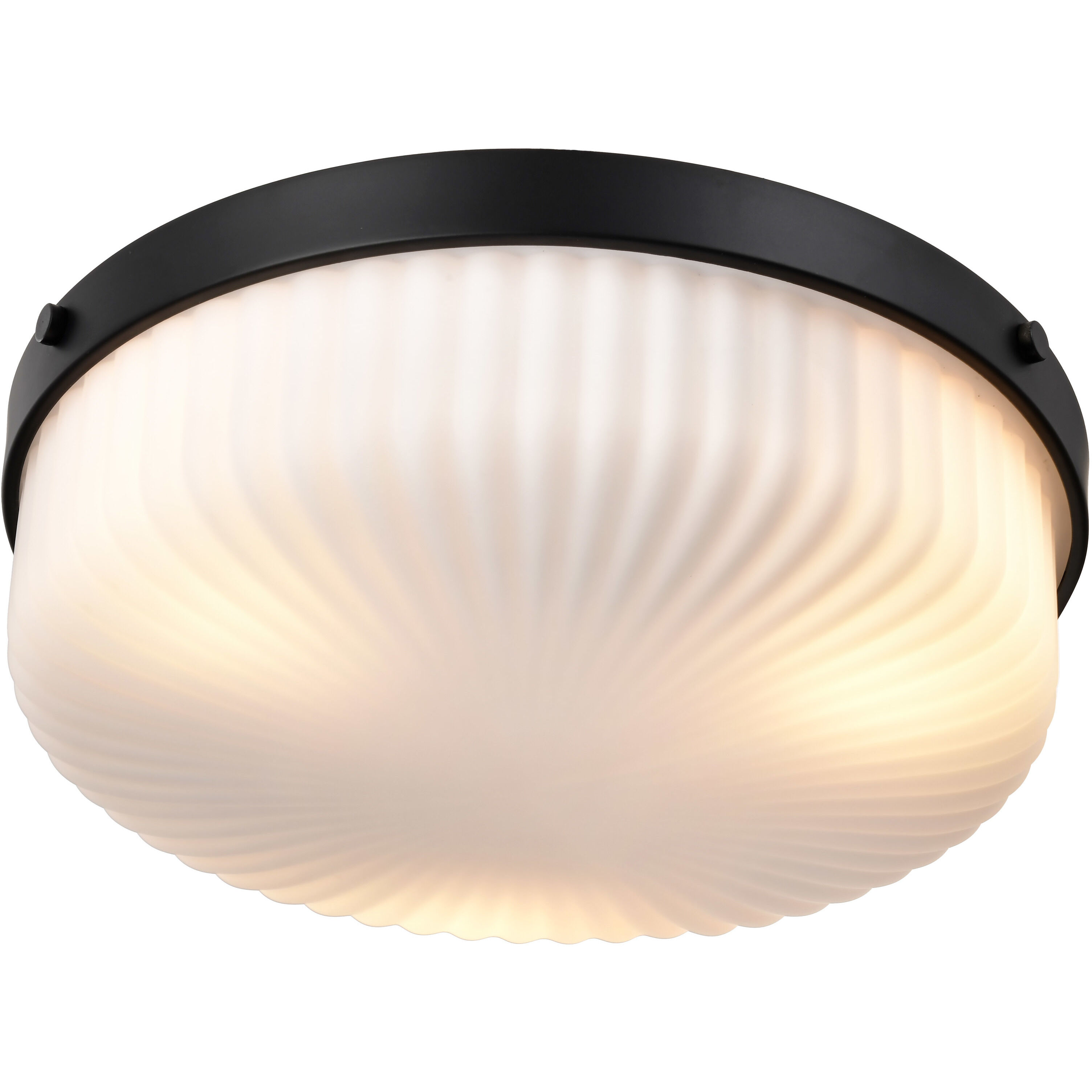 Solara 16.63 inch Matte Black Flush Mount Ceiling Light