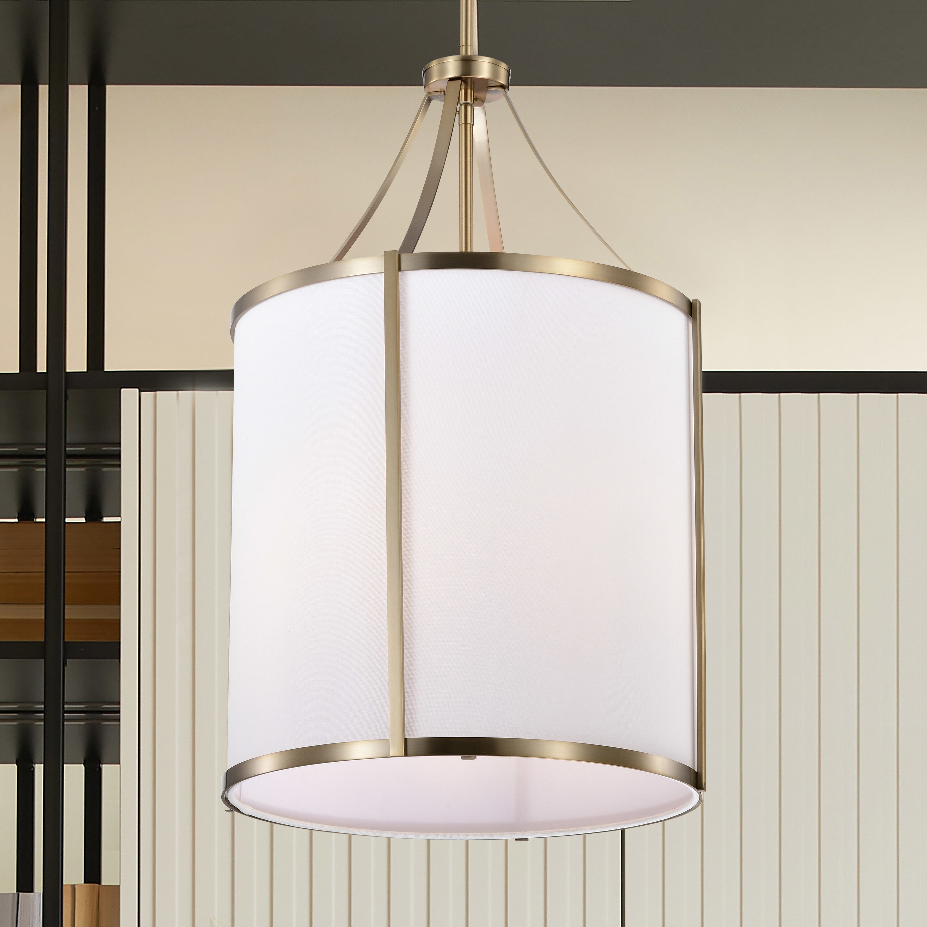 Easton 3 Light 16 inch Burnished Brass Pendant Ceiling Light