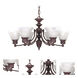 Empire 6 Light 26 inch Old Bronze Chandelier Ceiling Light