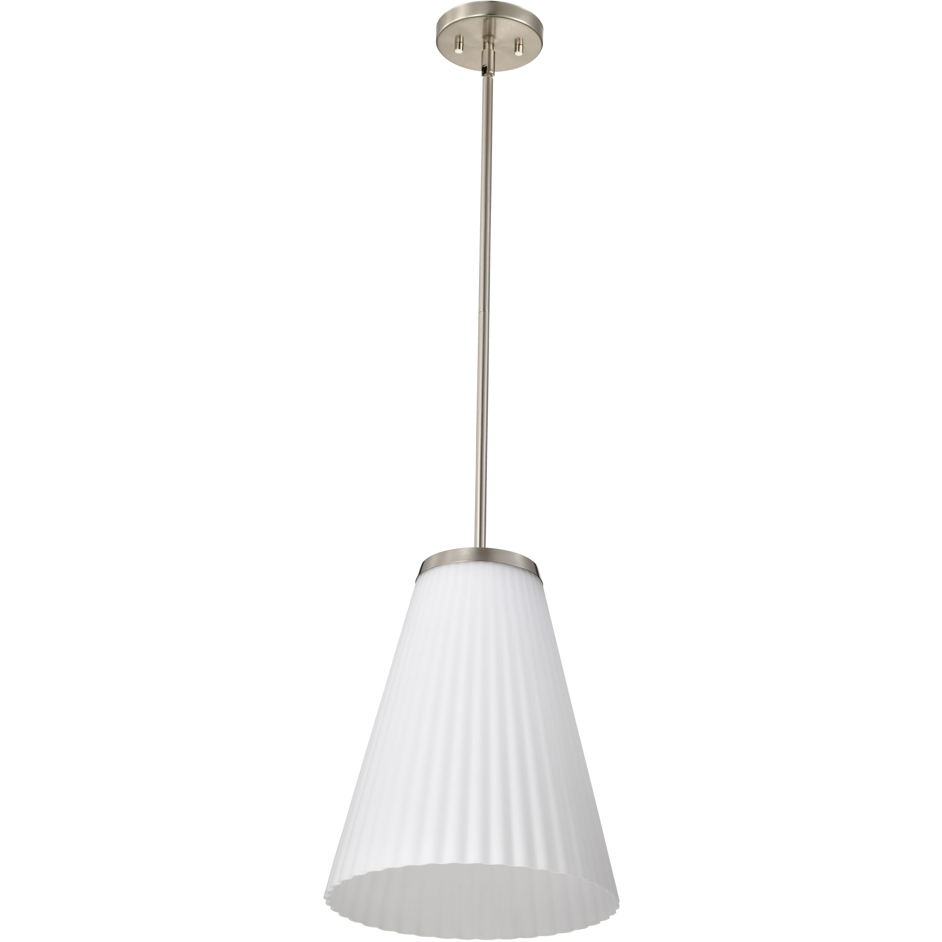 Royale 12 inch Brushed Nickel Pendant Ceiling Light