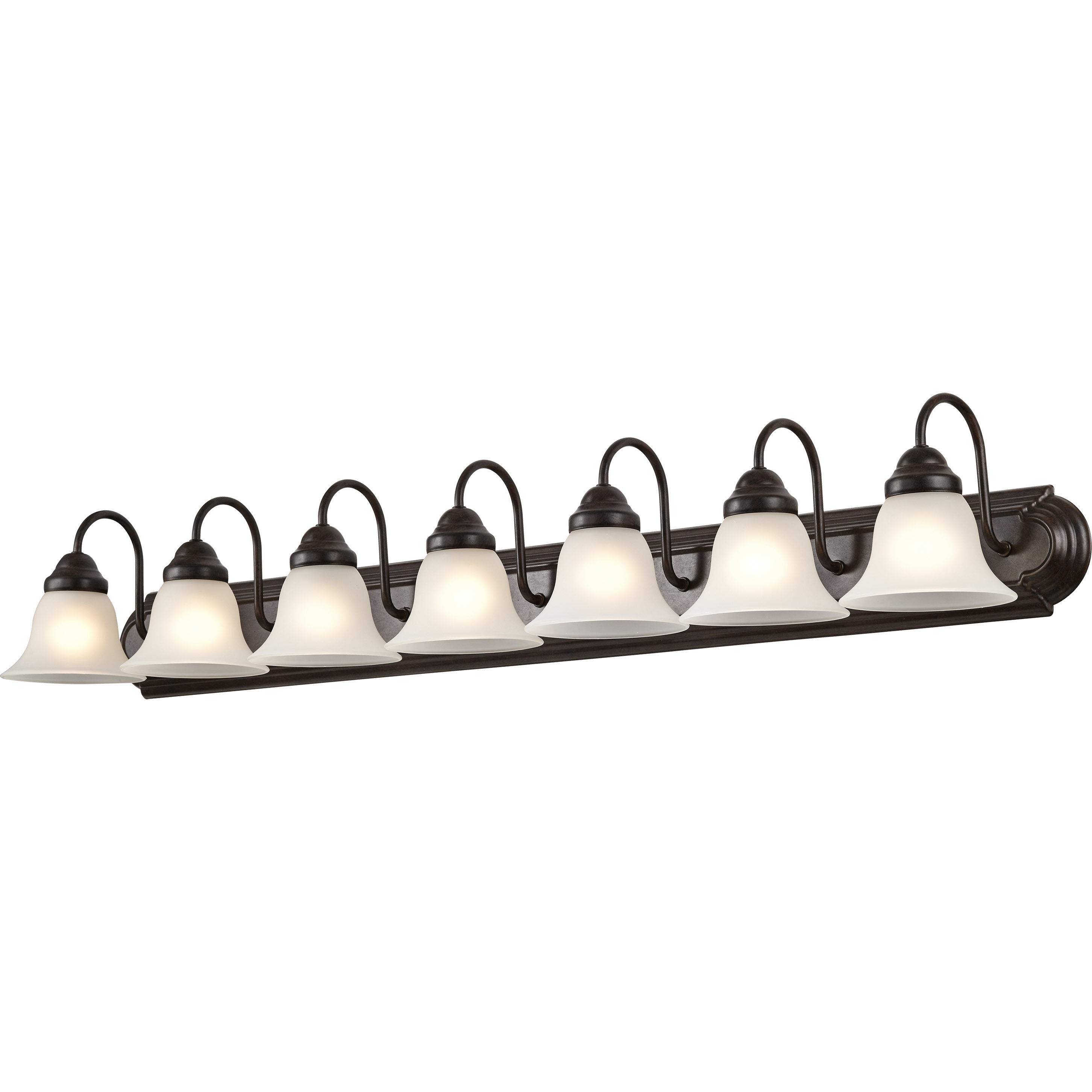 Ballerina 7 Light 48 inch Mahogany Bronze Vanity Light Wall Light