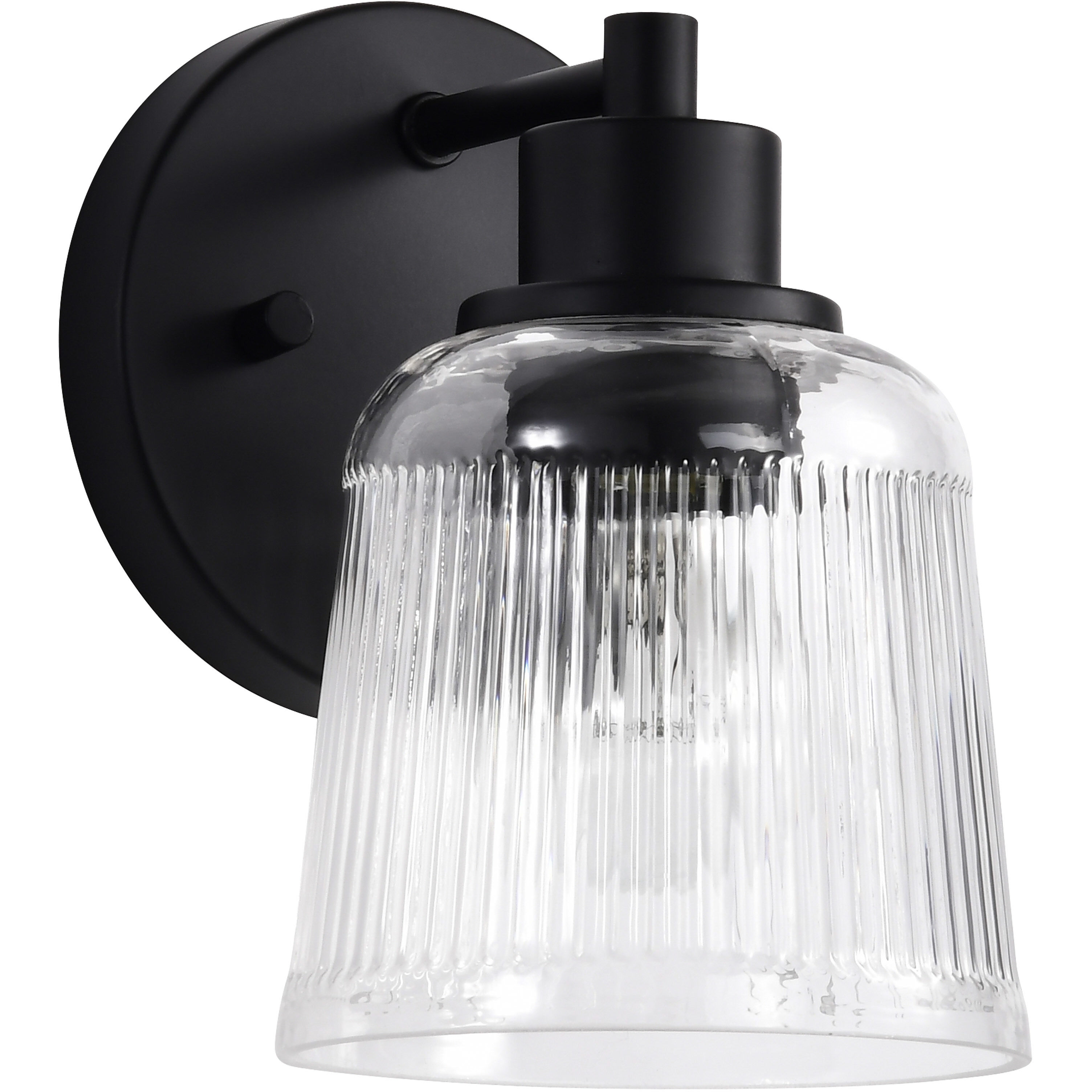 Grayson 5 inch Matte Black Vanity Wall Light