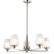 Lune 30 inch Brushed Nickel Chandelier Ceiling Light