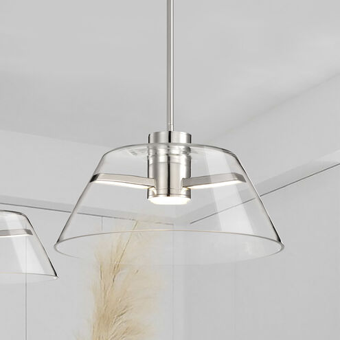 Edmond LED 17 inch Polished Nickel Pendant Ceiling Light