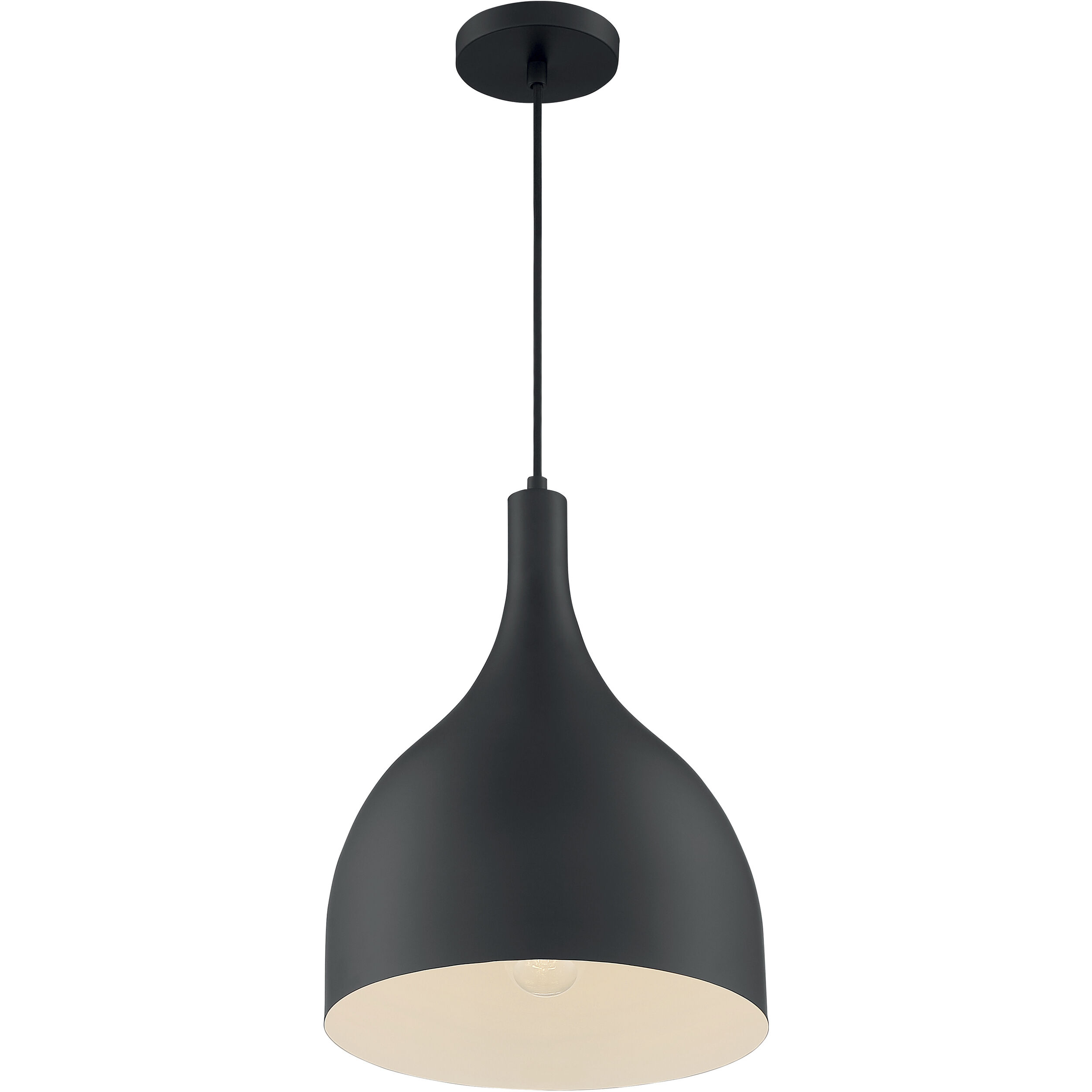 Bellcap 1 Light 12 inch Matte Black Pendant Ceiling Light