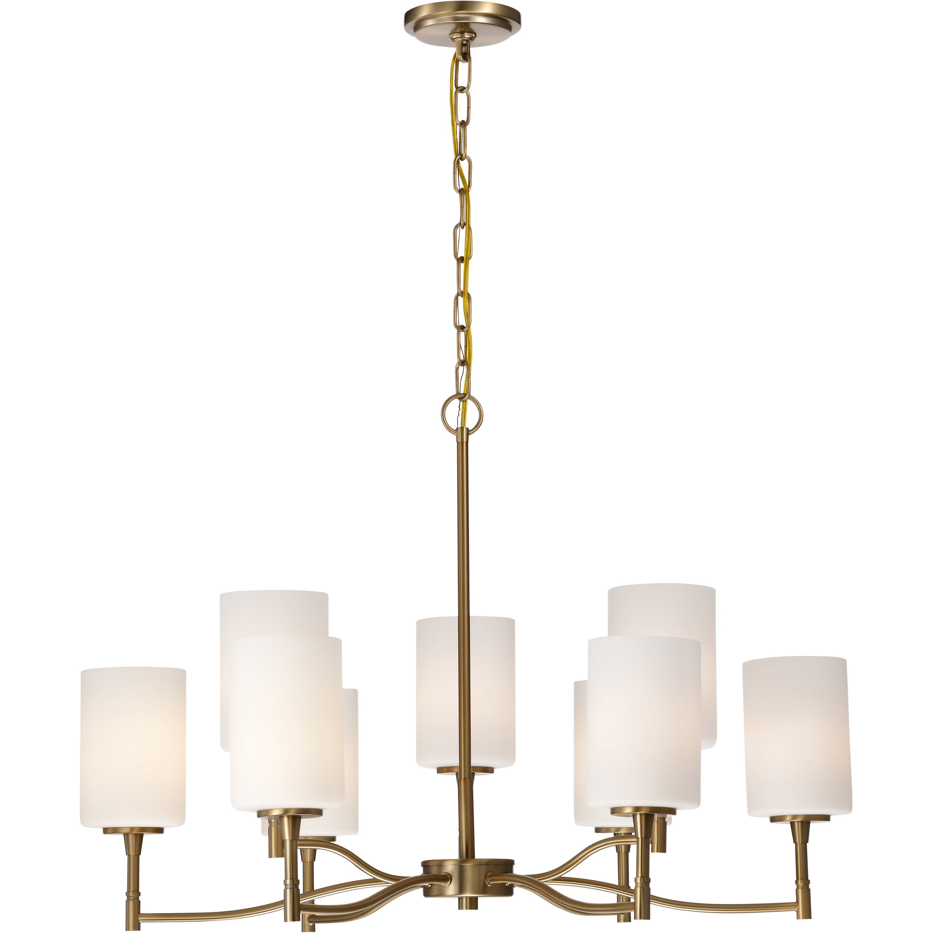 Liam 30 inch Burnished Brass Chandelier Ceiling Light