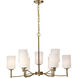 Liam 30 inch Burnished Brass Chandelier Ceiling Light