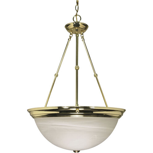 Signature 3 Light 20 inch Polished Brass Pendant Ceiling Light