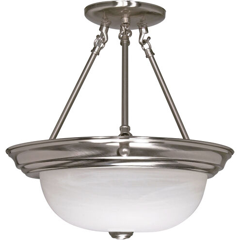 Brentwood 2 Light 13 inch Brushed Nickel Semi-Flush Ceiling Light