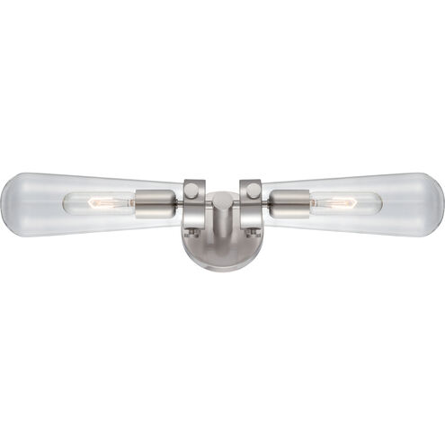 Beaker 2 Light 24 inch Brushed Nickel Wall Sconce Wall Light