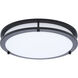 Glamour LED 12.99 inch Black Flush Mount Ceiling Light