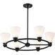 Russel 6 Light 28 inch Matte Black Chandelier Ceiling Light