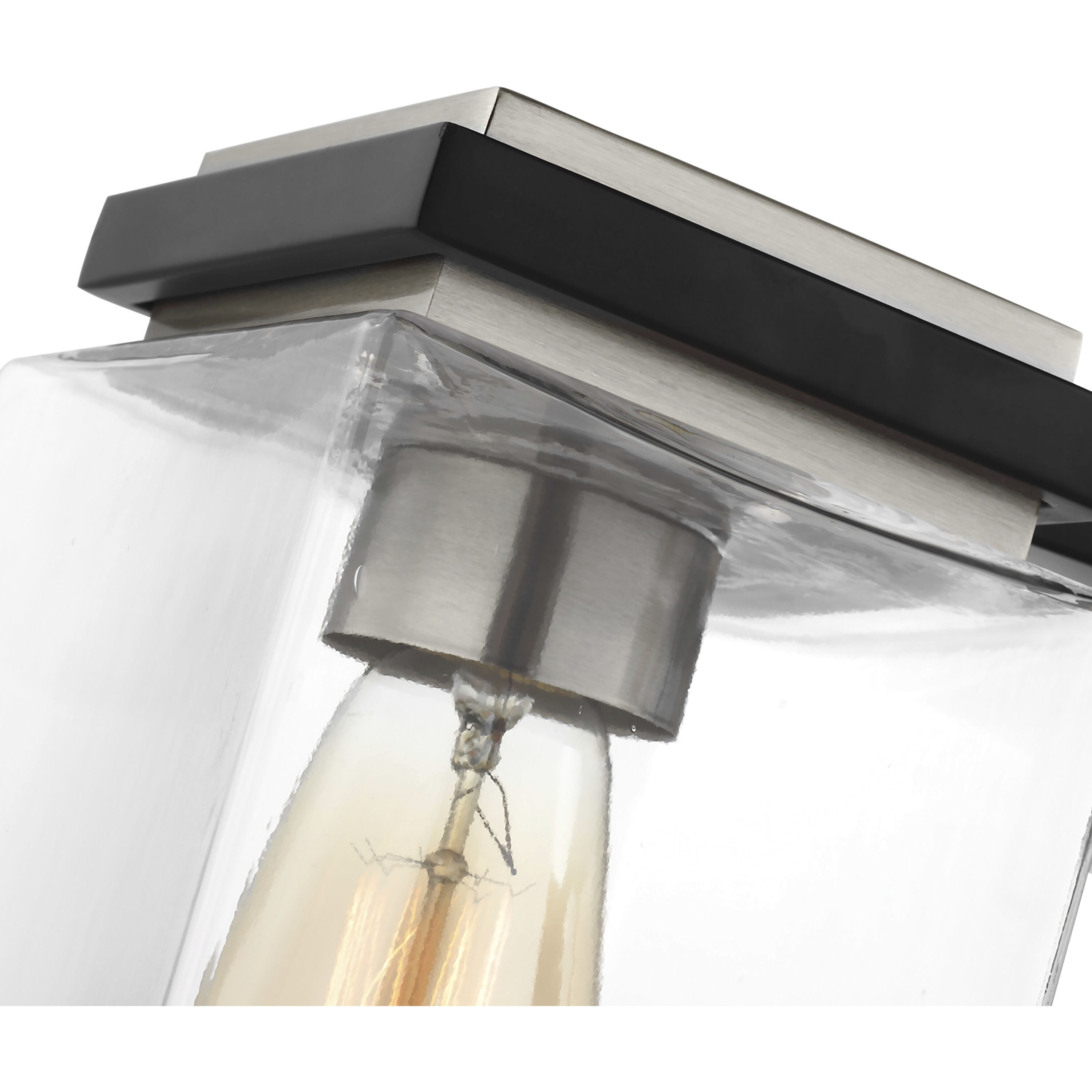 Crossroads 3 Light 18.13 inch Matte Black Semi Flush Ceiling Light