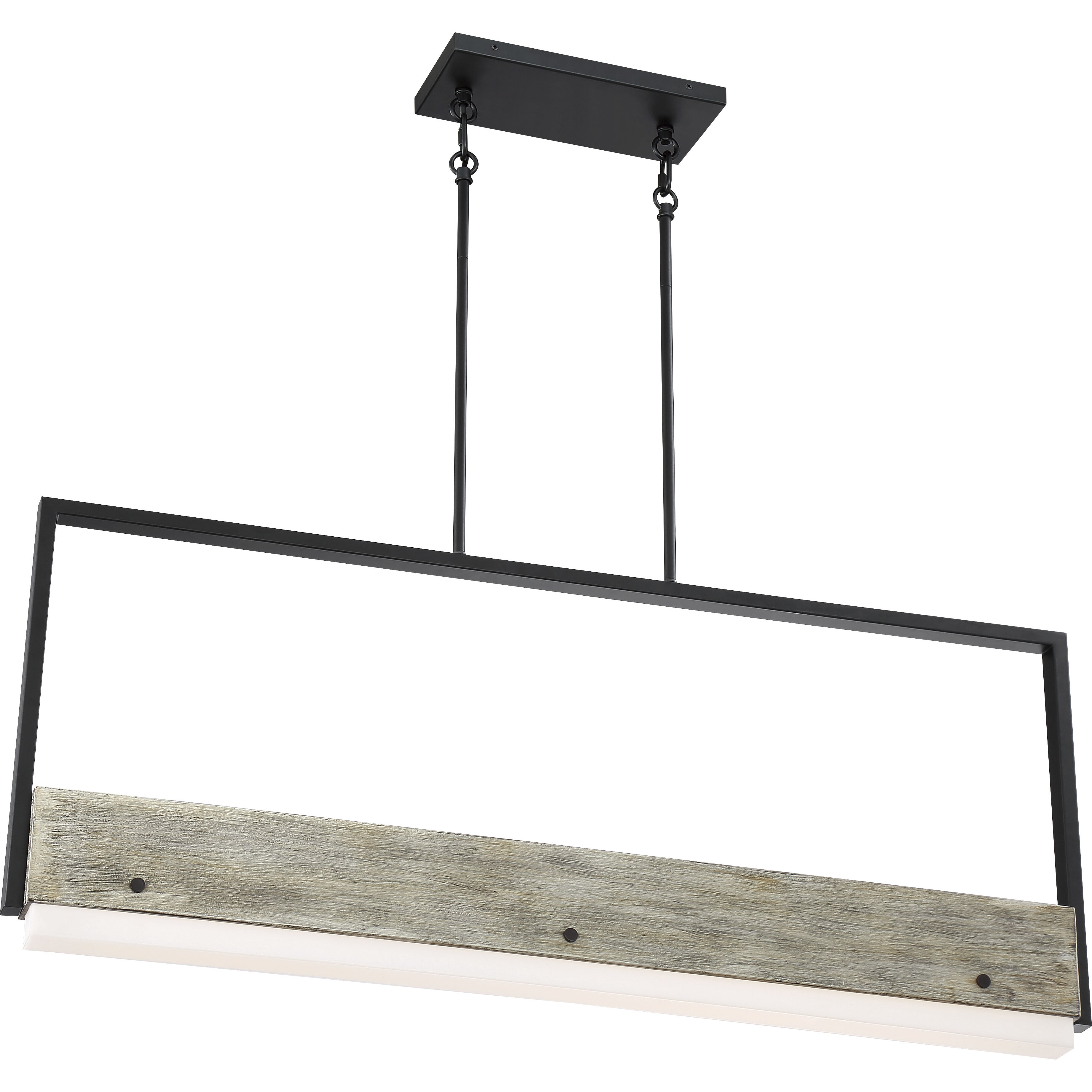 Alta LED 2 inch Black and Gray Wood Pendant Ceiling Light