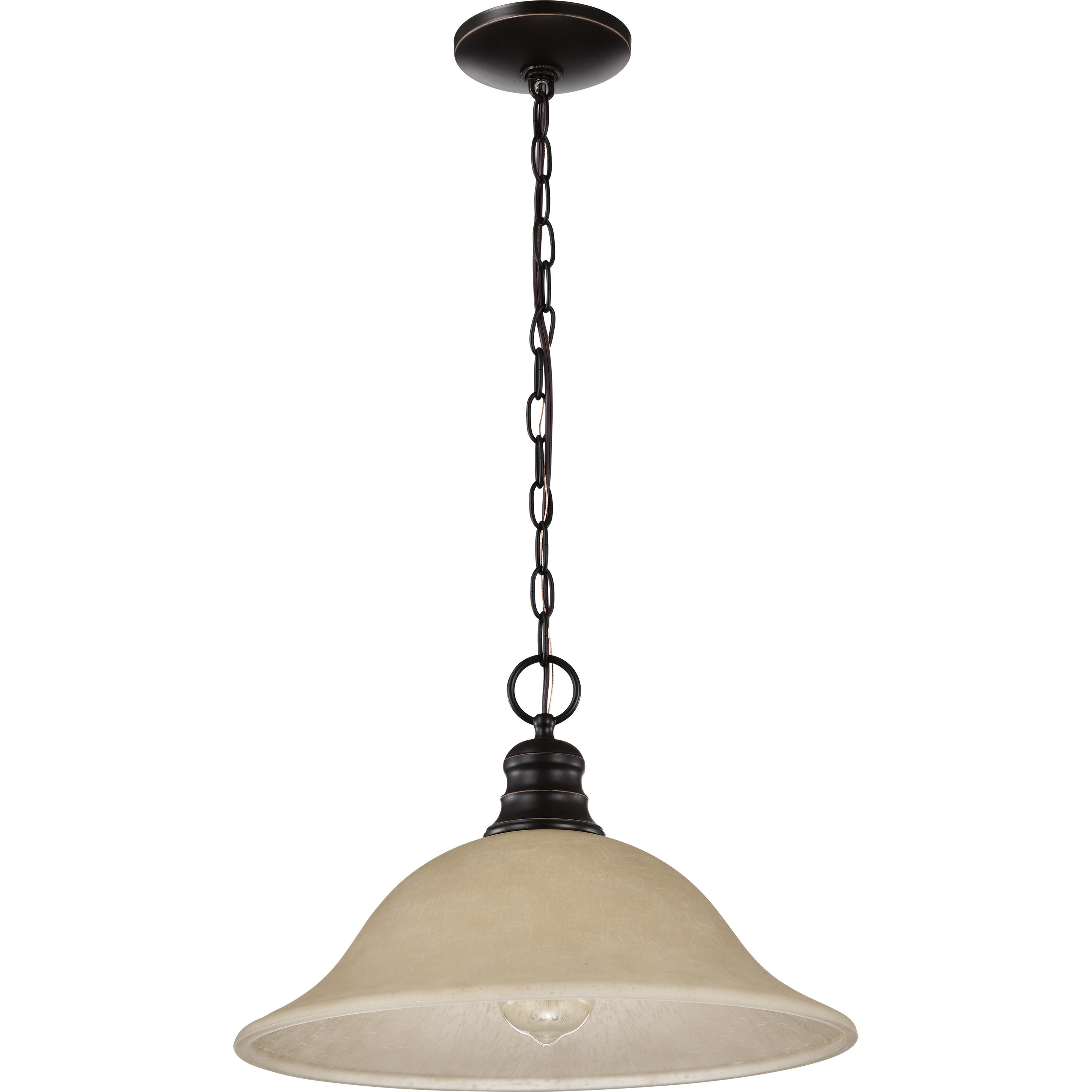 Empire 1 Light 16 inch Mahogany Bronze Dome Pendant Ceiling Light