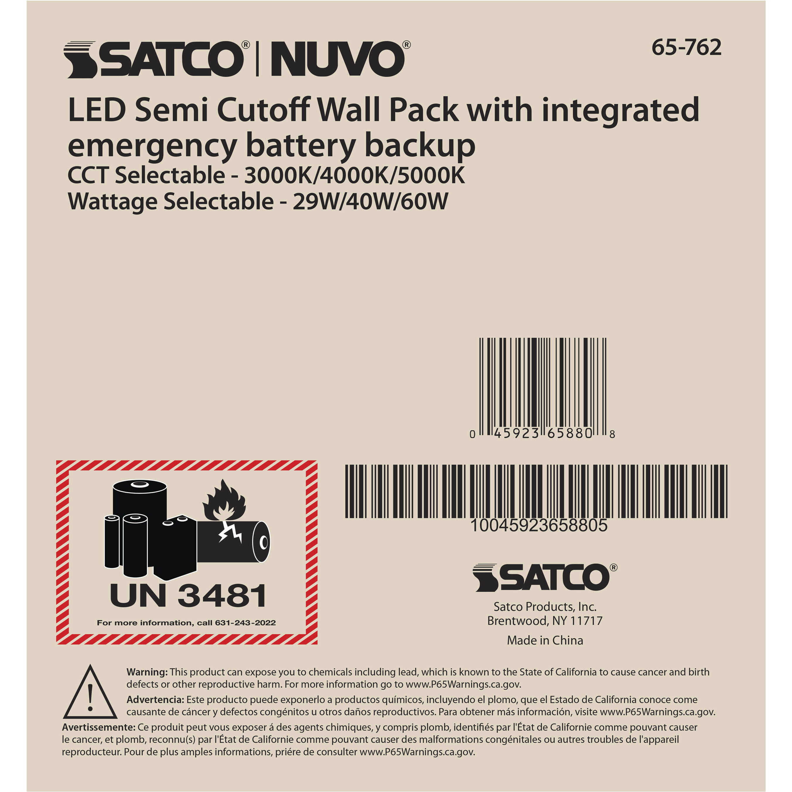 Brentwood LED 14 inch Bronze Wall Pack Wall Light