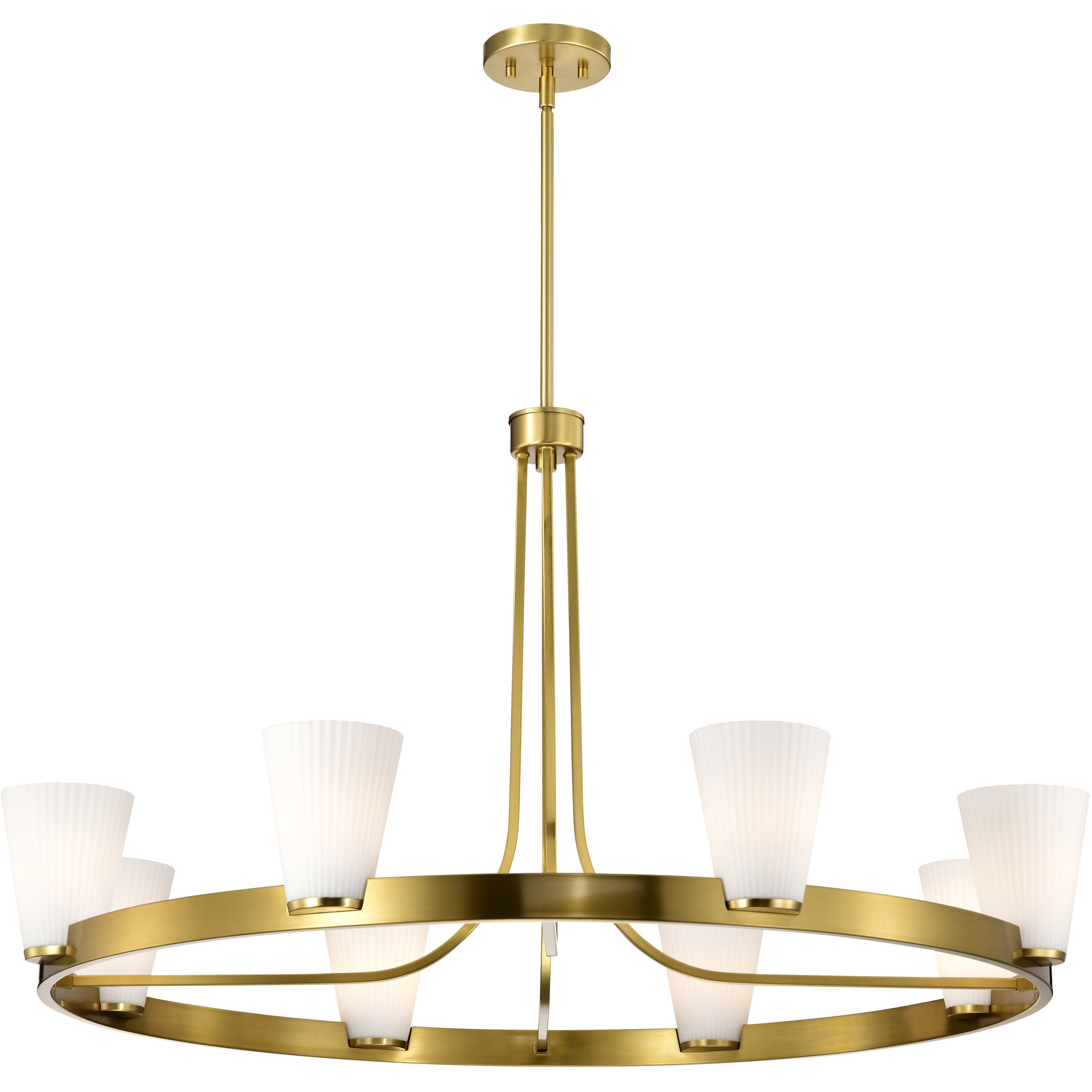 Royale 40 inch Burnished Brass Chandelier Ceiling Light