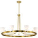 Royale 40 inch Burnished Brass Chandelier Ceiling Light