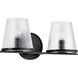 Valentine 16 inch Black Vanity Wall Light