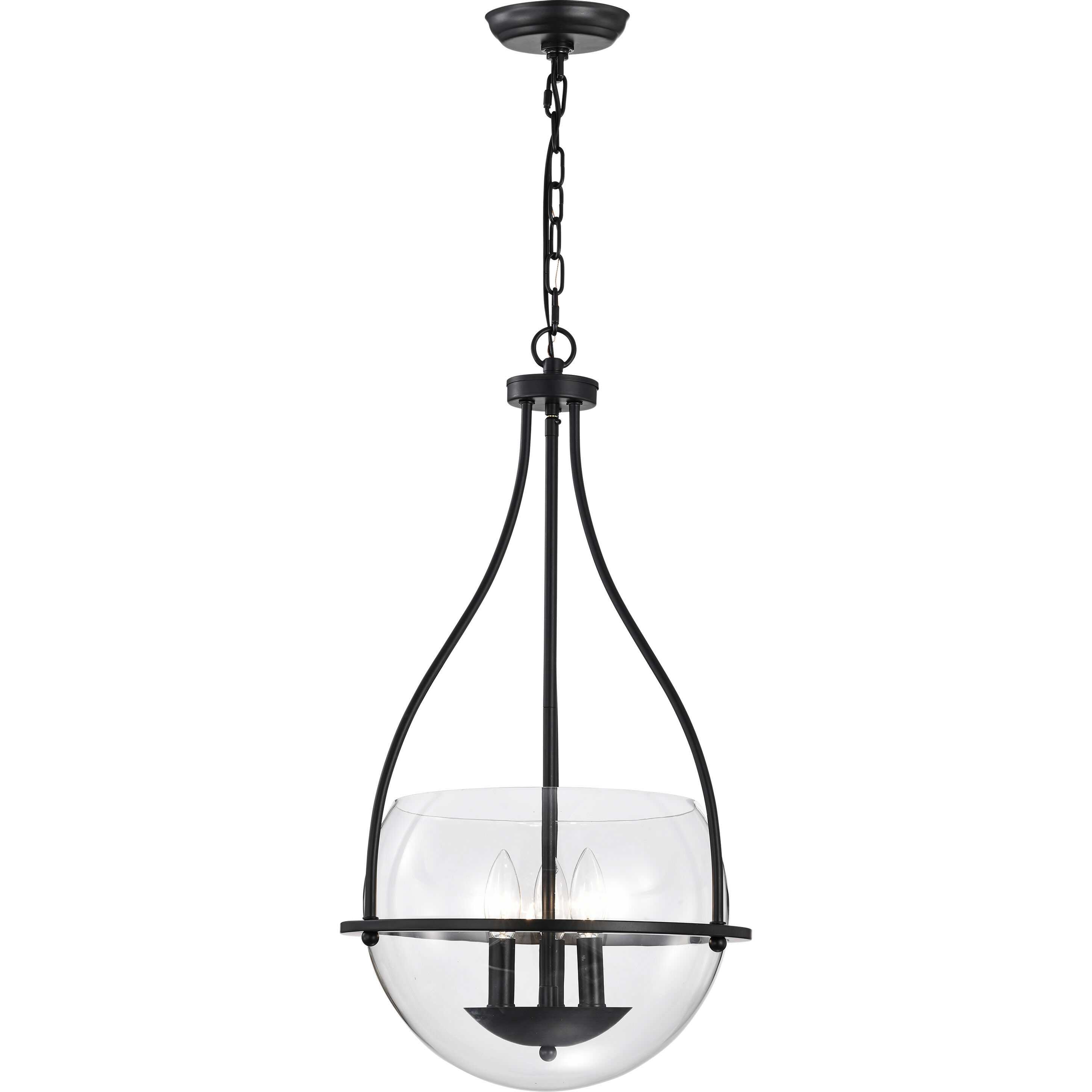 Amado 3 Light 14 inch Matte Black Pendant Ceiling Light