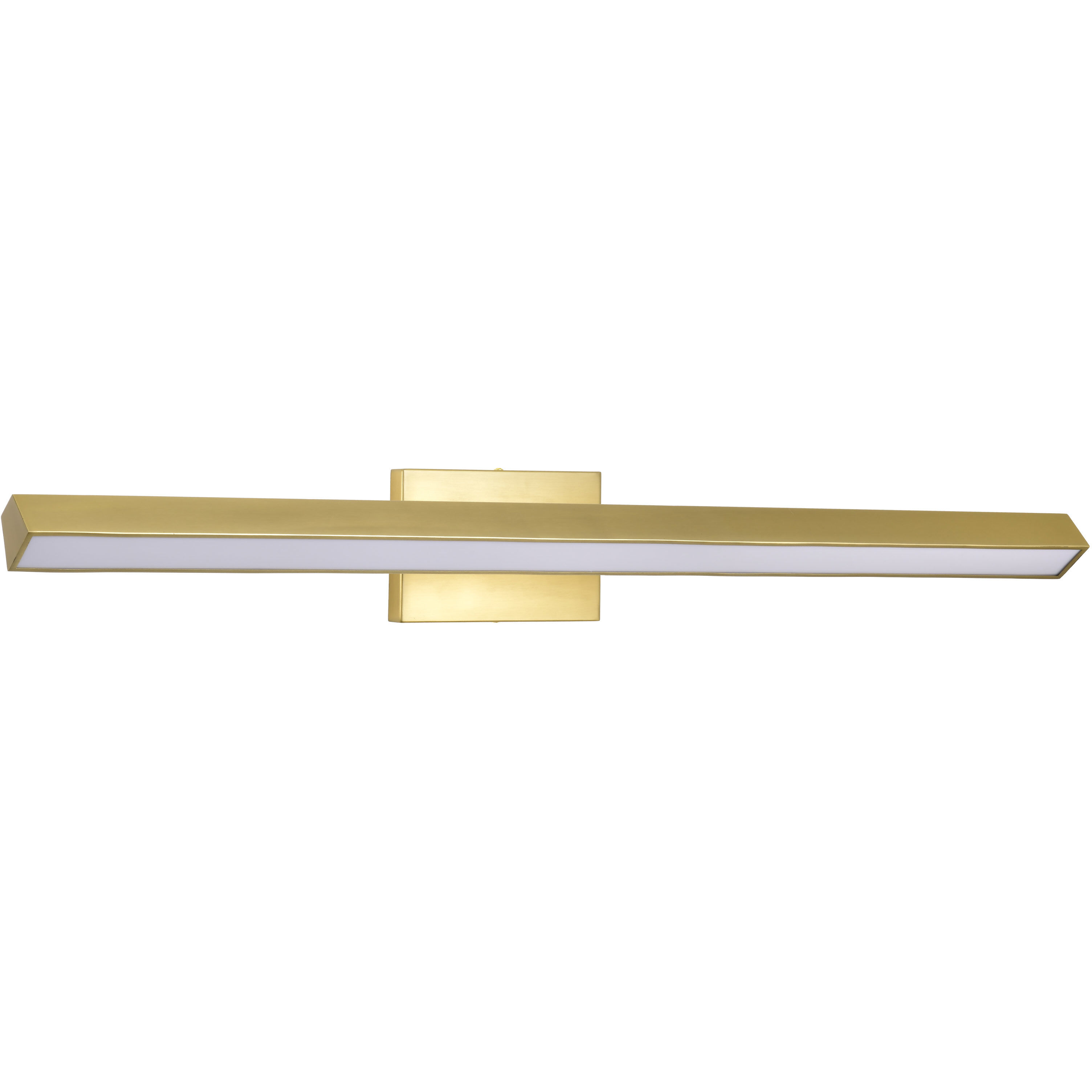 Mila LED 35.8 inch Vintage Brass Vanity Wall Light