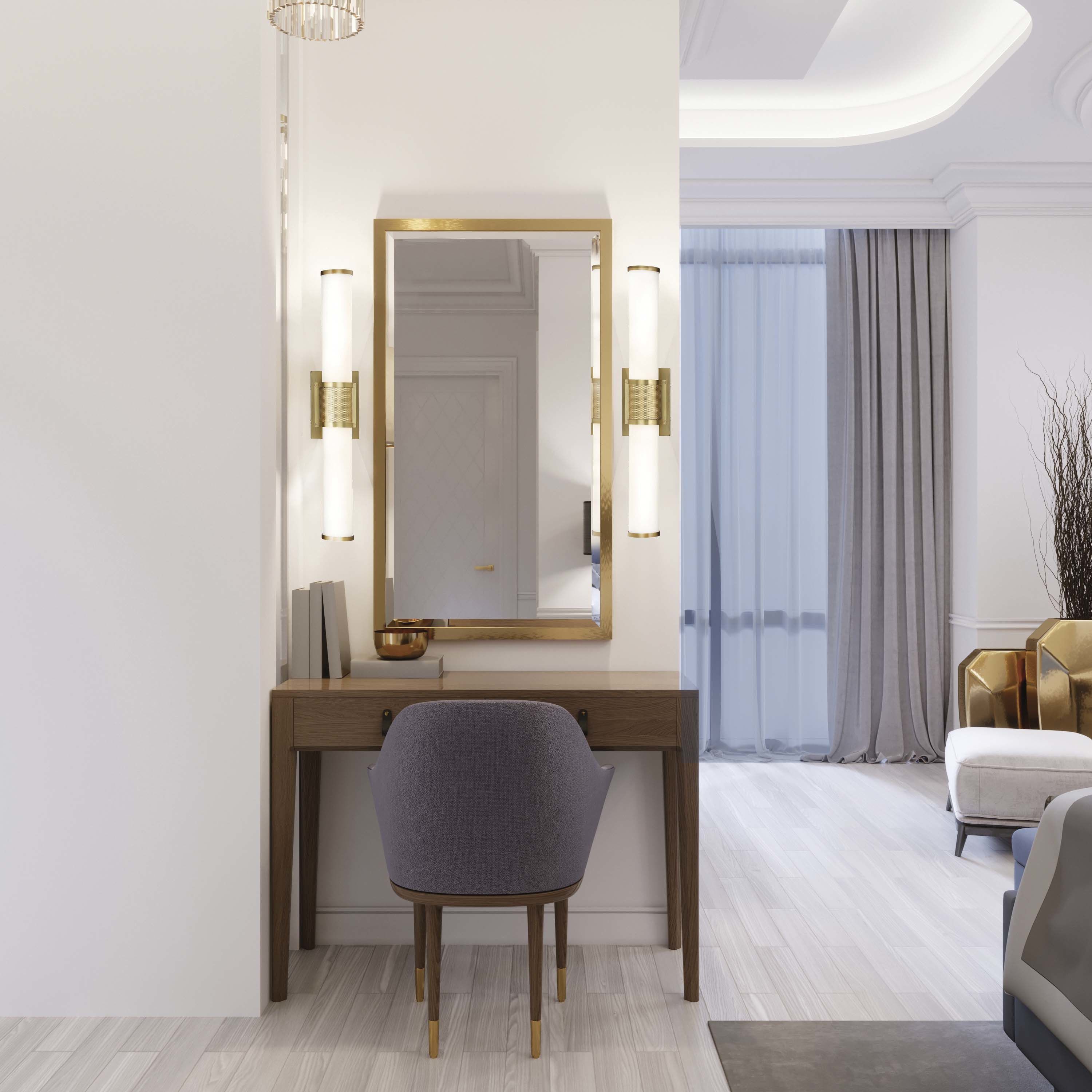 Caper LED 36 inch Brushed Brass Vanity Light Wall Light