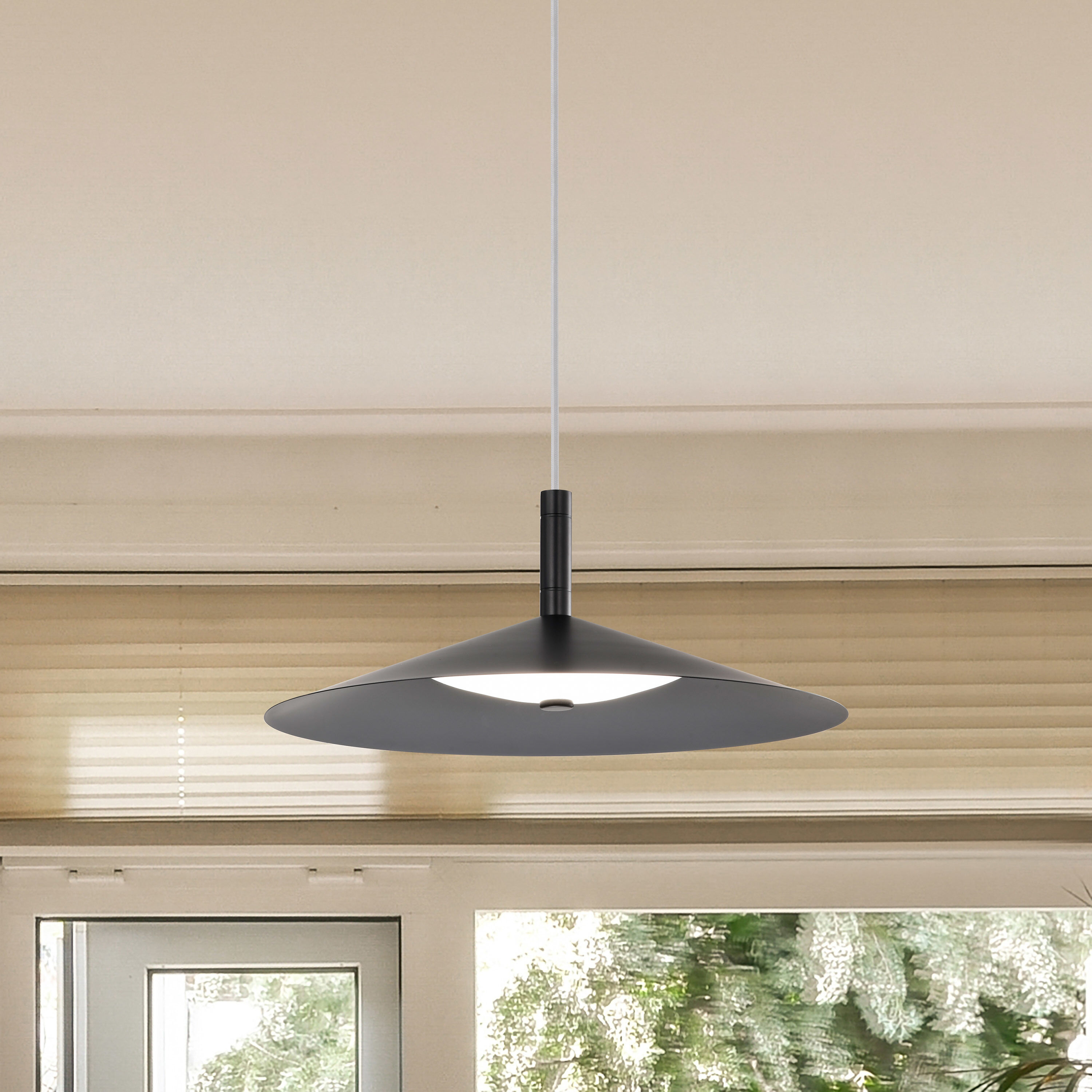 Corrine LED 18 inch Matte Black Pendant Ceiling Light