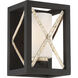 Boxer 1 Light 7 inch Matte Black and Antique Silver Accents Wall Sconce Wall Light
