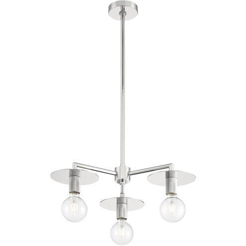 Bizet 3 Light 24 inch Polished Nickel Chandelier Ceiling Light