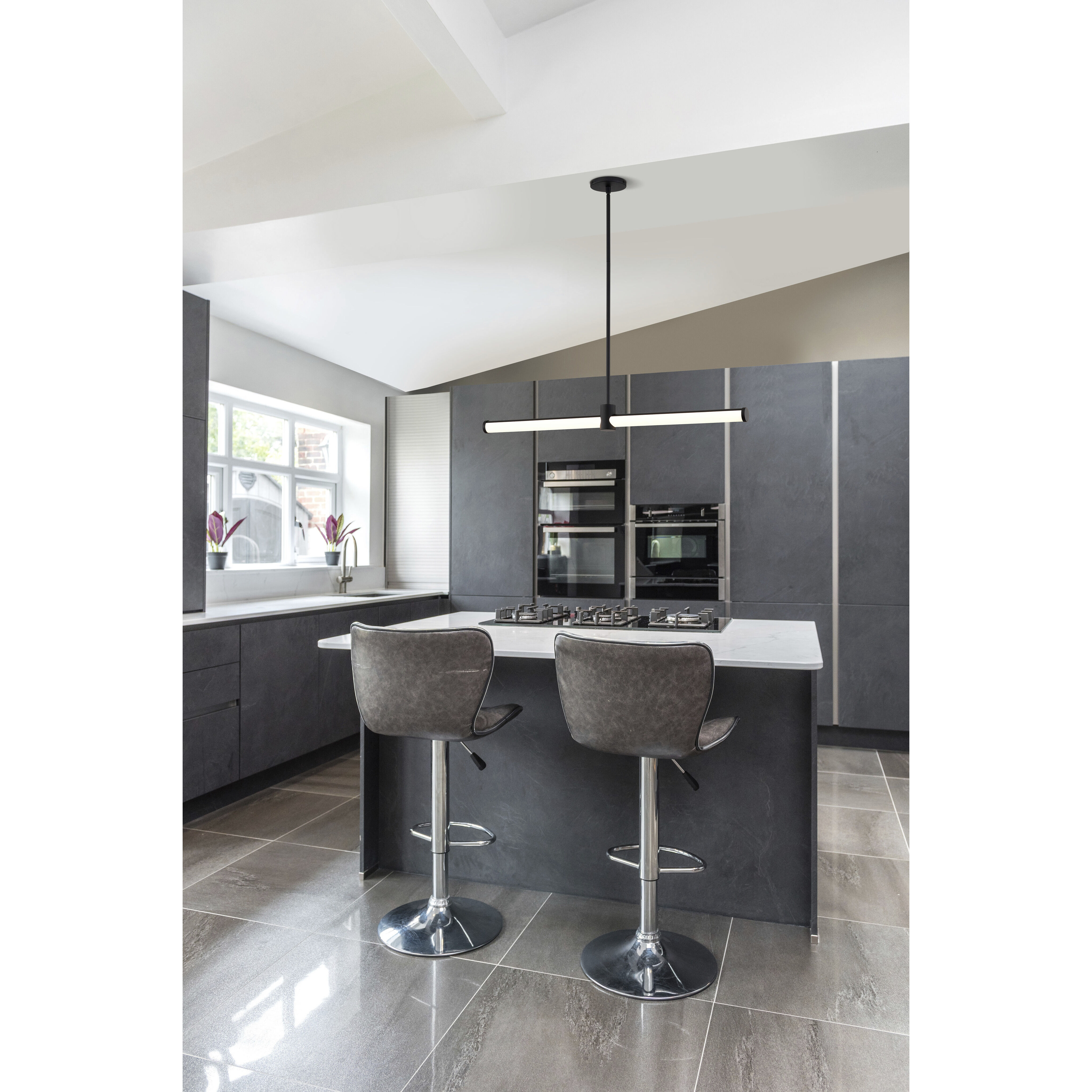 Bowman LED 2 inch Matte Black Pendant Ceiling Light