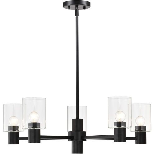 Clarksville 5 Light 28 inch Matte Black Chandelier Ceiling Light