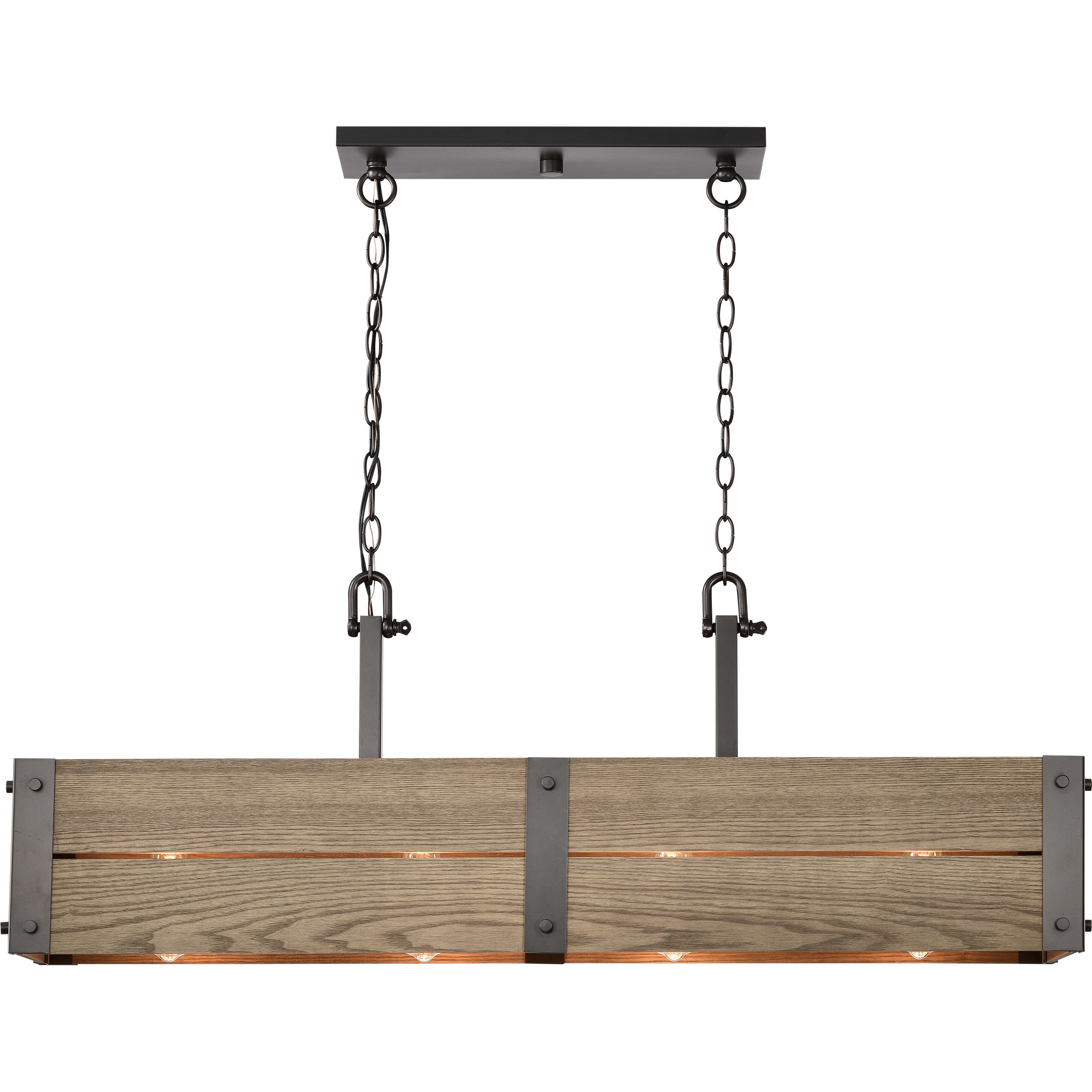 Winchester 4 Light 40.75 inch Bronze Trestle Ceiling Light