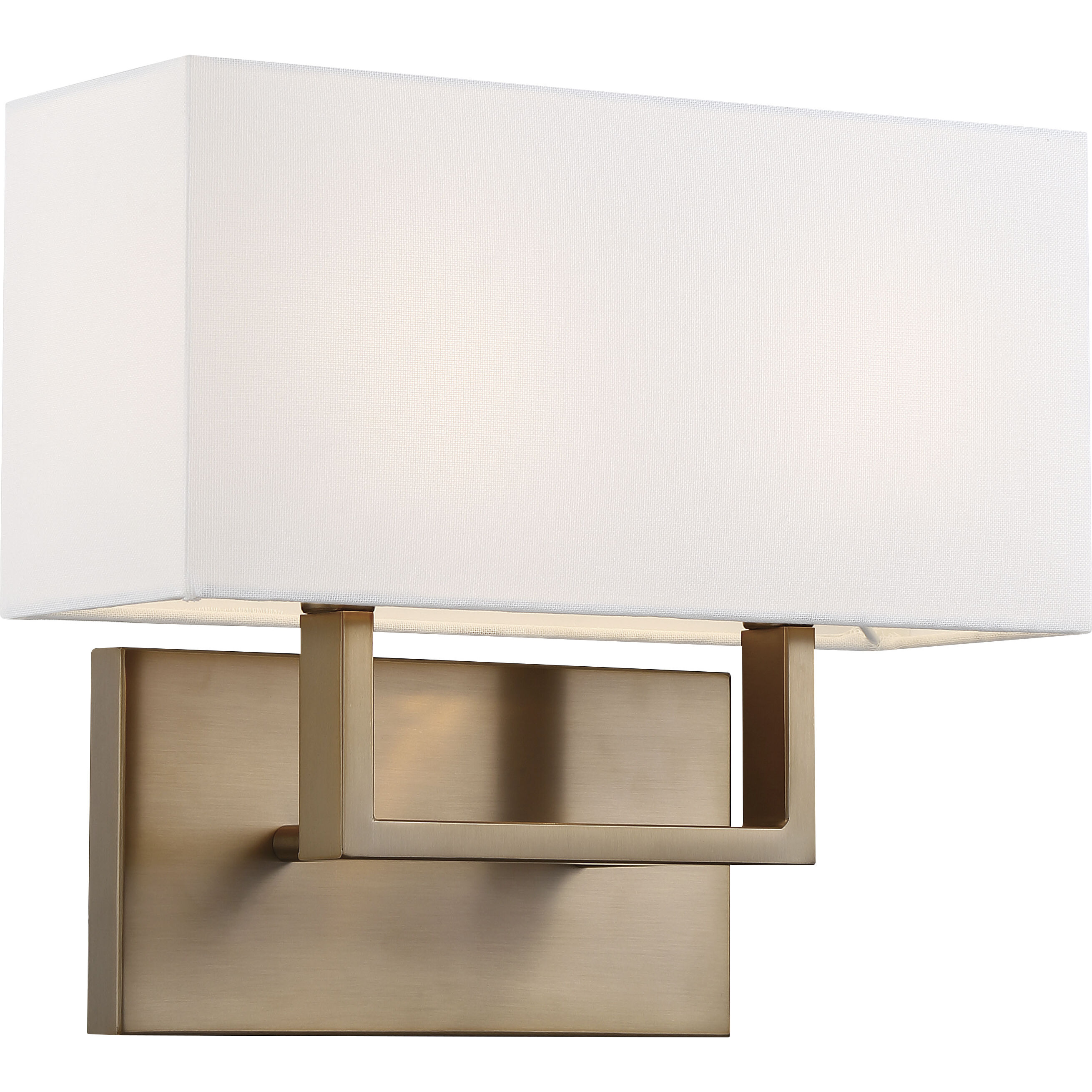 Tribeca 2 Light 14 inch Burnished Brass and White Vanity Light Wall Light