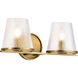 Valentine 16 inch Vintage Brass Vanity Wall Light