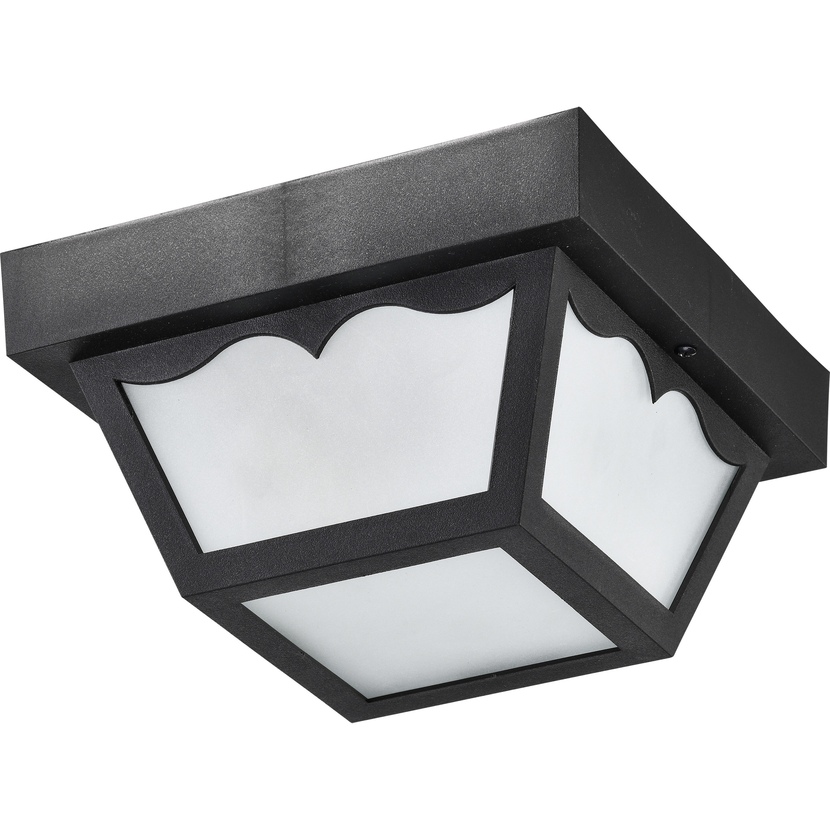 Brentwood 1 Light 8 inch Black Outdoor Flush Mount