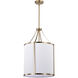 Easton 3 Light 16 inch Burnished Brass Pendant Ceiling Light