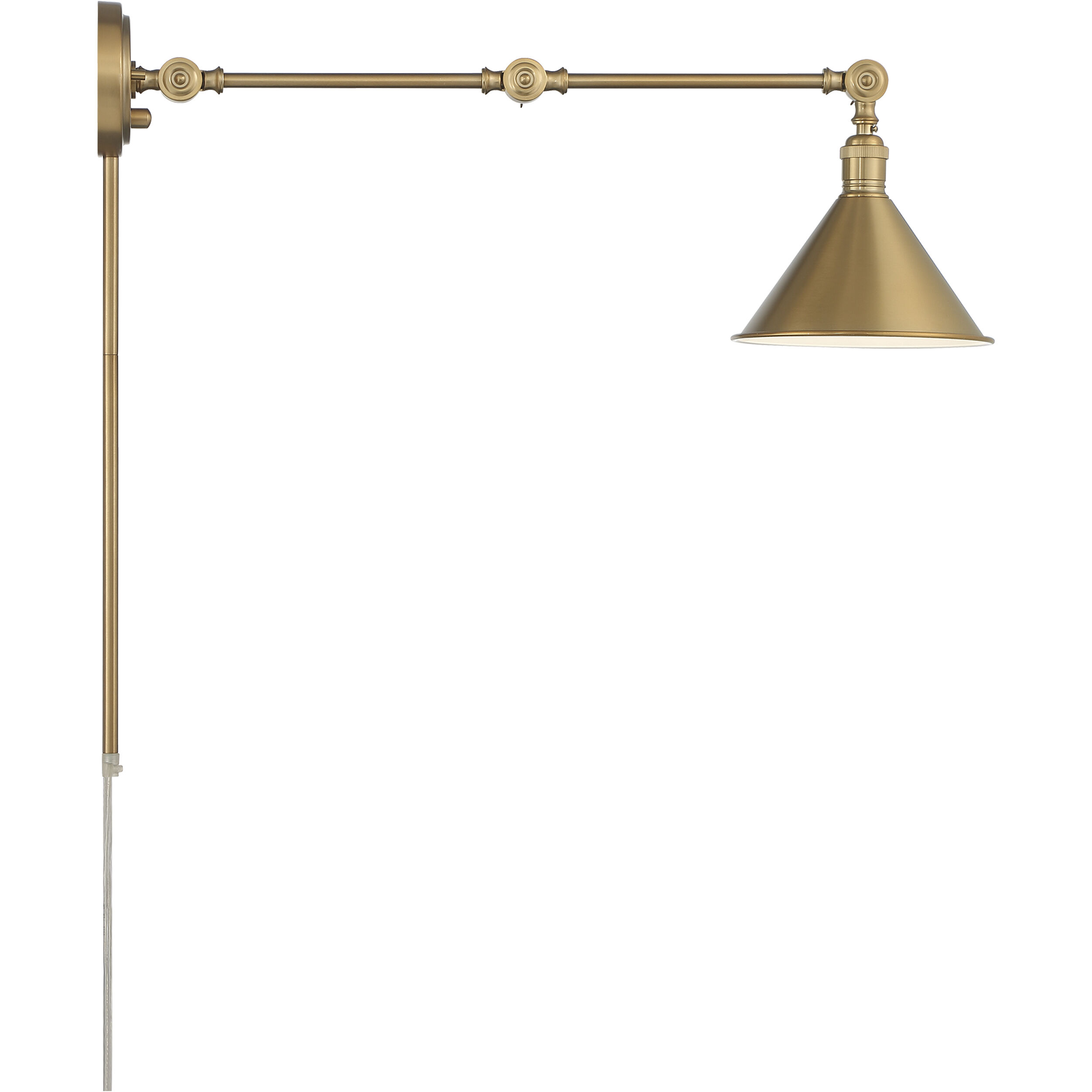 Delancey 27 inch 60.00 watt Burnished Brass Swing Arm Wall Wall Light