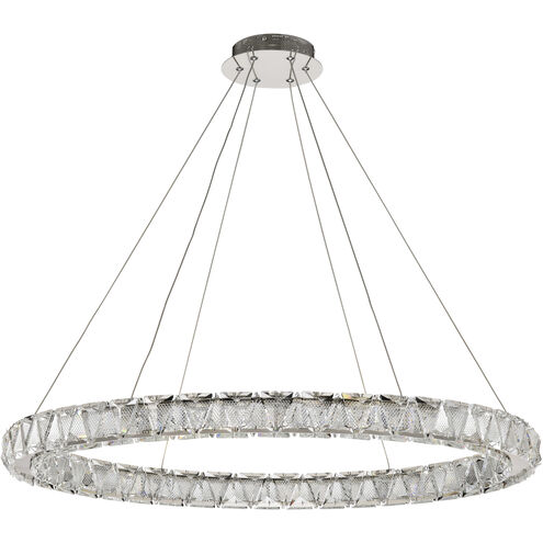 Asher LED 35.5 inch Polished Nickel Pendant Ceiling Light
