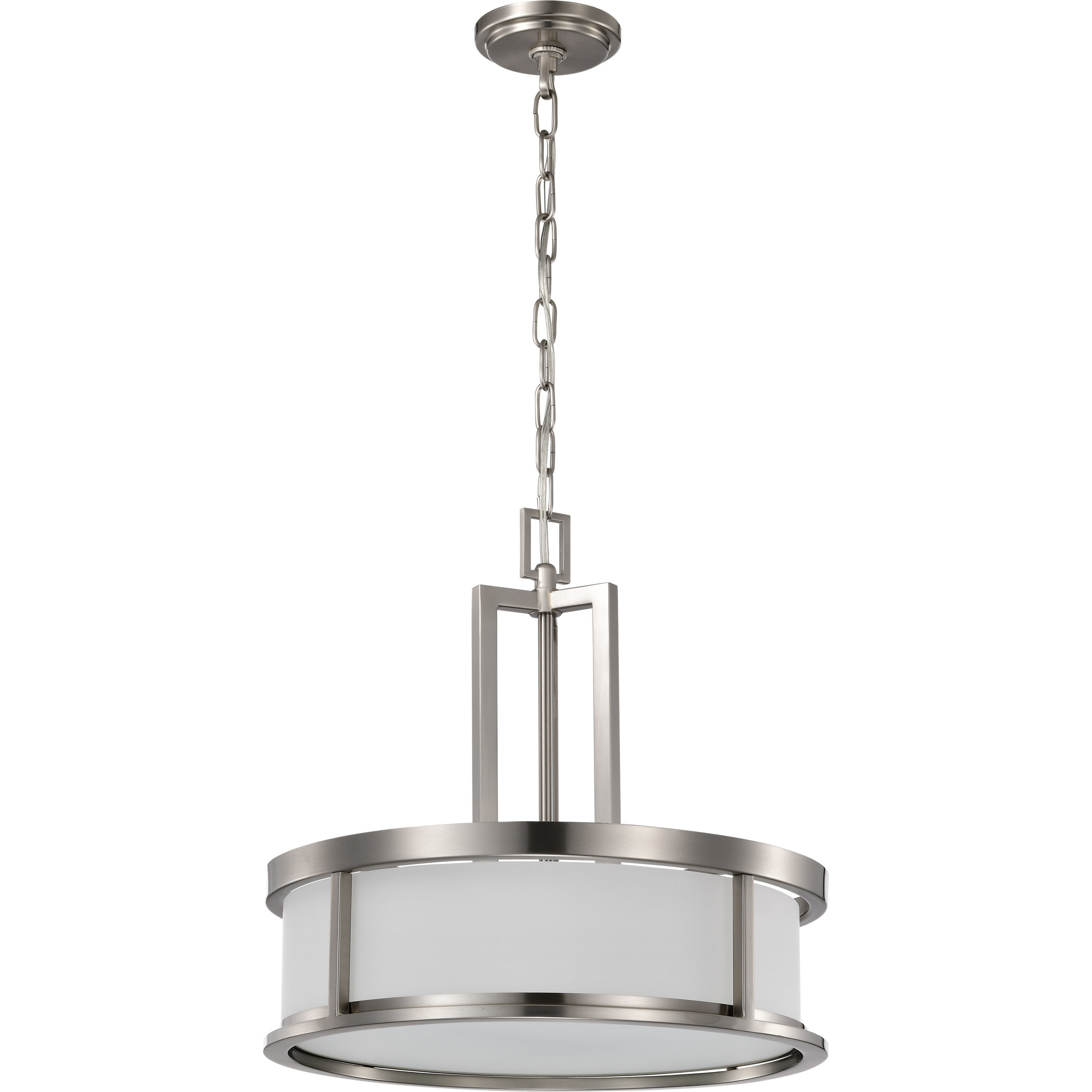 Odeon 4 Light 17 inch Brushed Nickel Pendant Ceiling Light
