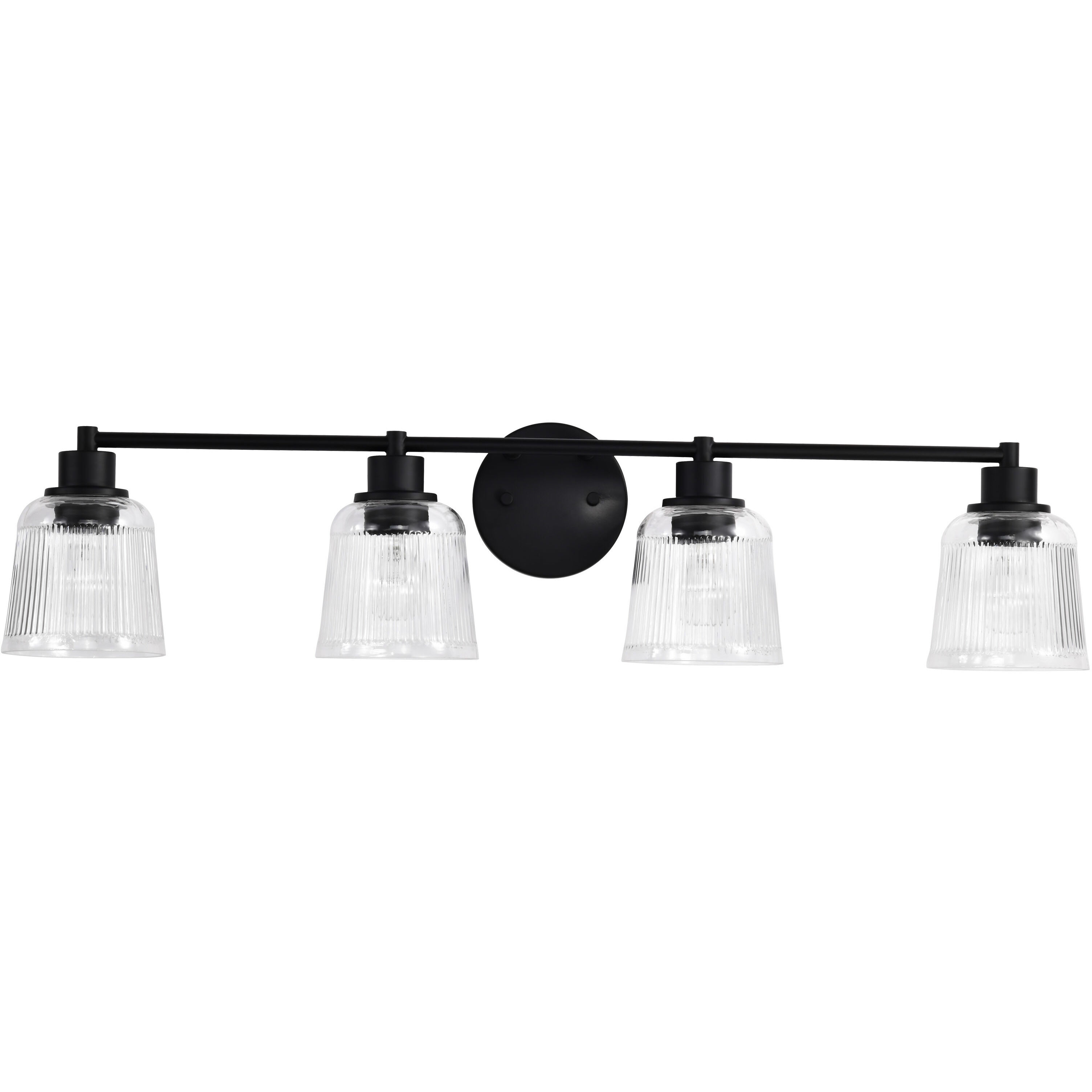 Grayson 33.5 inch Matte Black Vanity Wall Light