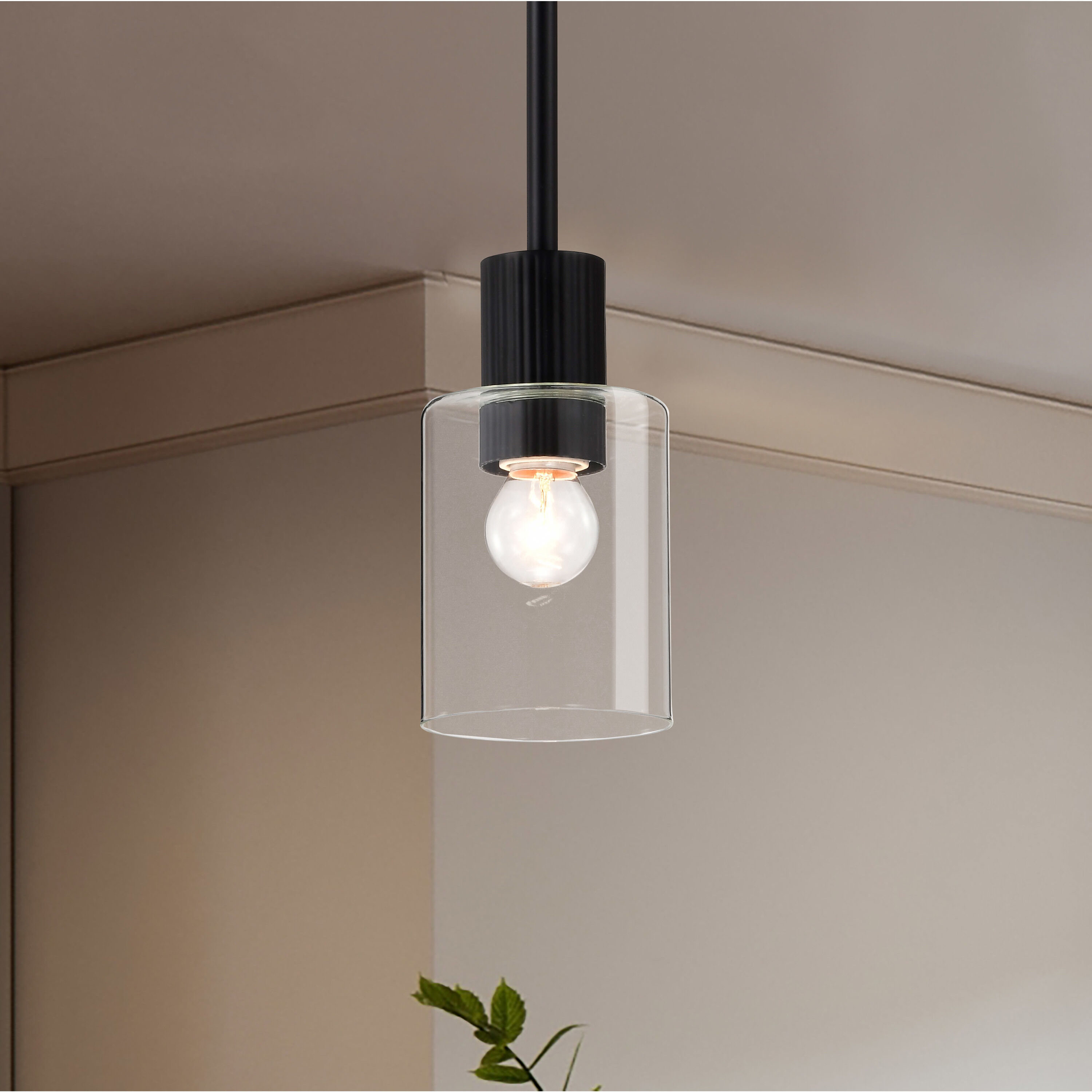 Clarksville 4 inch Matte Black Pendant Ceiling Light