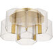 Kenzo LED 17.75 inch Polished Anodized Bronze Flush Mount Ceiling Light