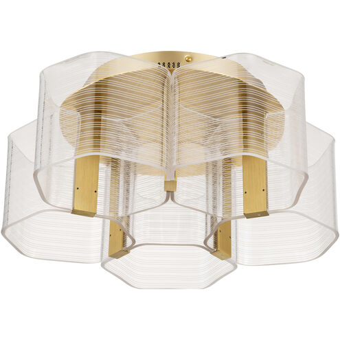 Kenzo LED 17.75 inch Polished Anodized Bronze Flush Mount Ceiling Light